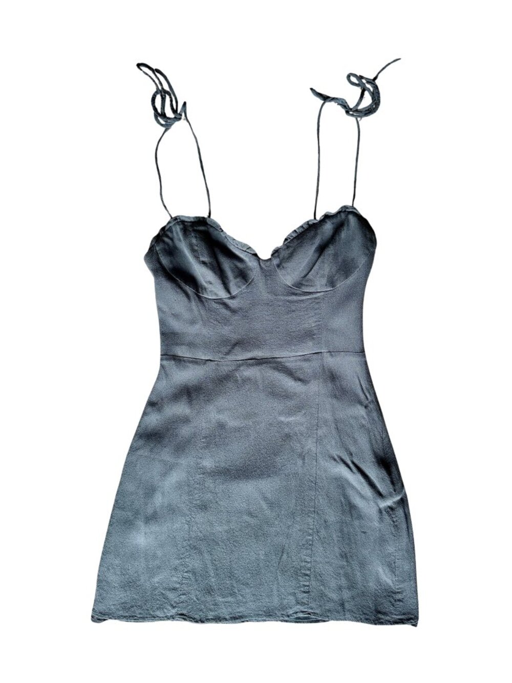 🌚 Wilfred Fable Mini Dress Dusty Blue Grey Size 2